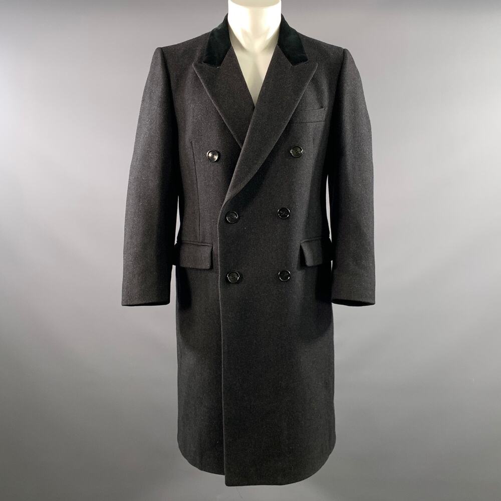 BURTON Size M Grey Black Stripe Peacoat Coat